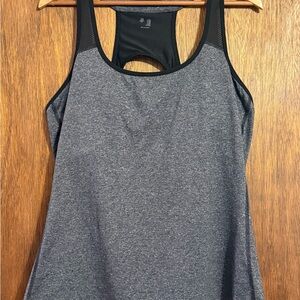 GAP Black and Gray Textured Tank Top